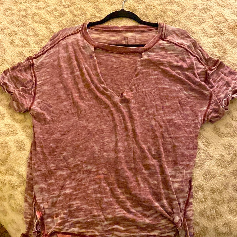 Free People Burnout Cutout T-shirt